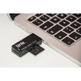 Link Accessori LKCCH04 lettore di schede USB 3.2 Gen 1 (3.1 Gen 1) Type-A Nero