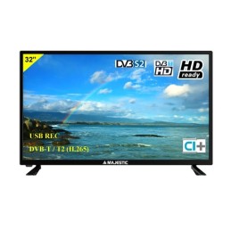 New Majestic TVD-232 S2 LED MP11 TV Hospitality 81,3 cm (32") HD 180 cd m² Nero