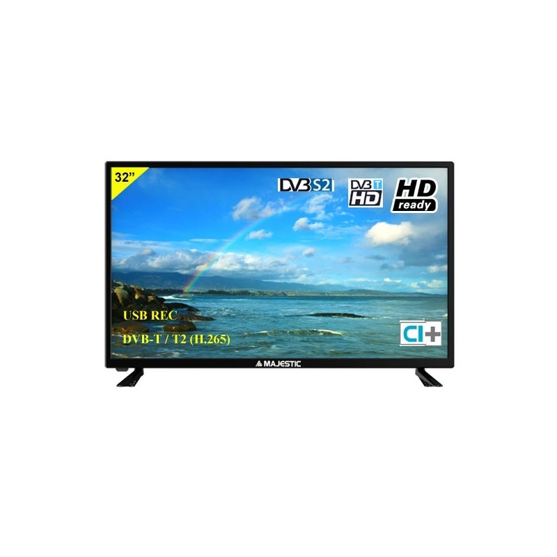 New Majestic TVD-232 S2 LED MP11 TV Hospitality 81,3 cm (32") HD 180 cd m² Nero