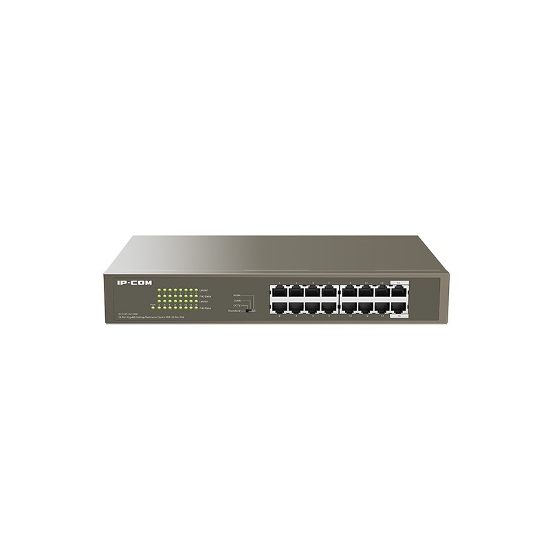 IP-COM Networks G1116P-16-150W switch di rete Gigabit Ethernet (10 100 1000) Supporto Power over Ethernet (PoE) Grigio