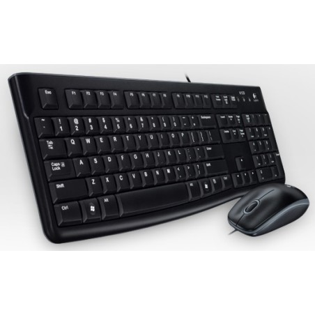 Logitech Desktop MK120 tastiera Mouse incluso USB QWERTZ Tedesco Nero