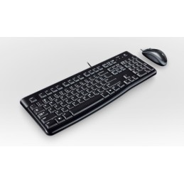 Logitech Desktop MK120 tastiera Mouse incluso USB QWERTZ Tedesco Nero