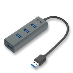 i-tec Metal U3HUBMETAL403 hub di interfaccia USB 3.2 Gen 1 (3.1 Gen 1) Type-A 5000 Mbit s Grigio