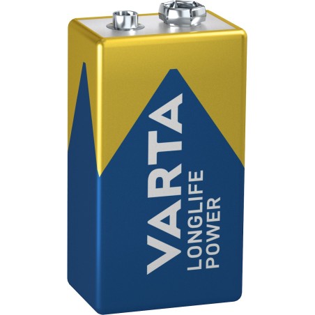 Varta Longlife Power, Batteria Alcalina, 9V, E-Block, 6LP3146