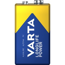 Varta Longlife Power, Batteria Alcalina, 9V, E-Block, 6LP3146