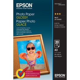Epson Photo Paper Glossy - A3 - 20 Fogli