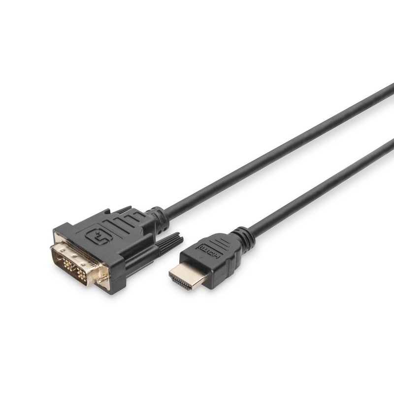 DIGITUS HDMI-Adapterkabel HDMI zu DVI St/St, 2,0m Full HD, schwarz