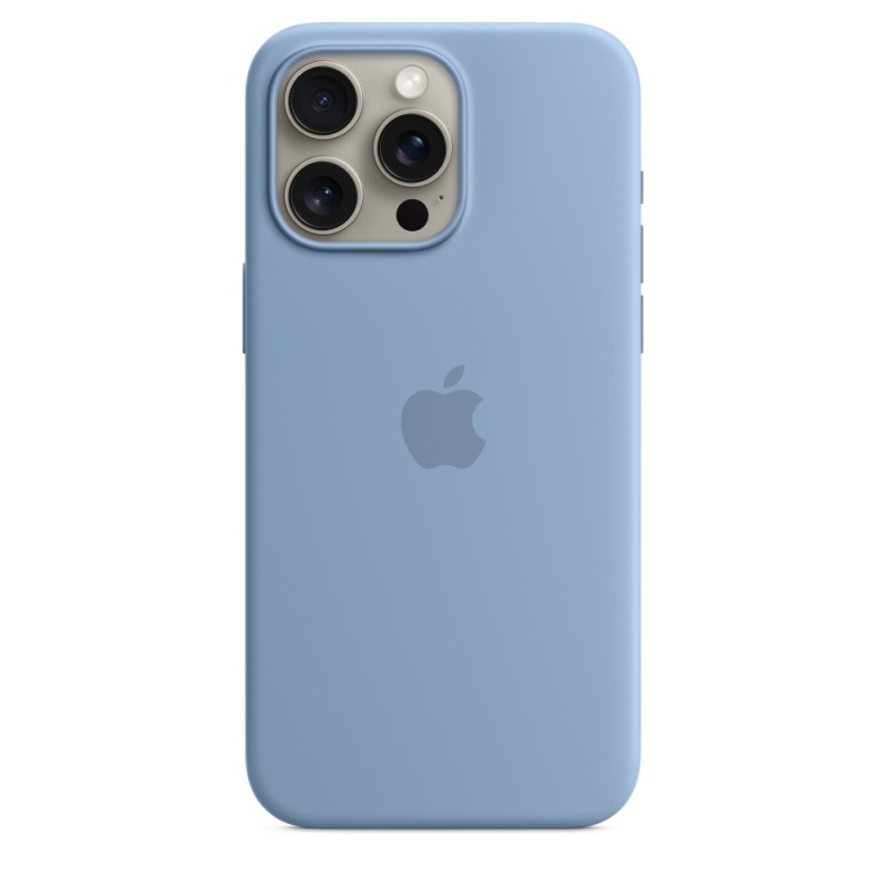 Apple Custodia MagSafe in silicone per iPhone 15 Pro Max - Blu inverno Apple Custodia MagSafe in silicone per iPhone 15 Pro Max - Blu inverno