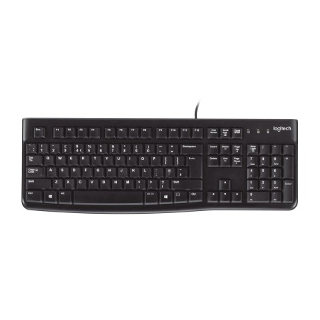 Logitech K120 Corded Keyboard tastiera USB QWERTY US International Nero