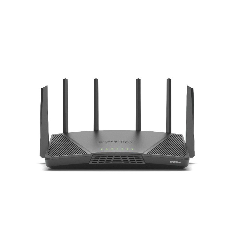 Synology RT6600ax Router WiFi6 1xWAN 3xGbE 1x2.5Gb router wireless Banda tripla (2.4 GHz 5 GHz 5 GHz) Nero