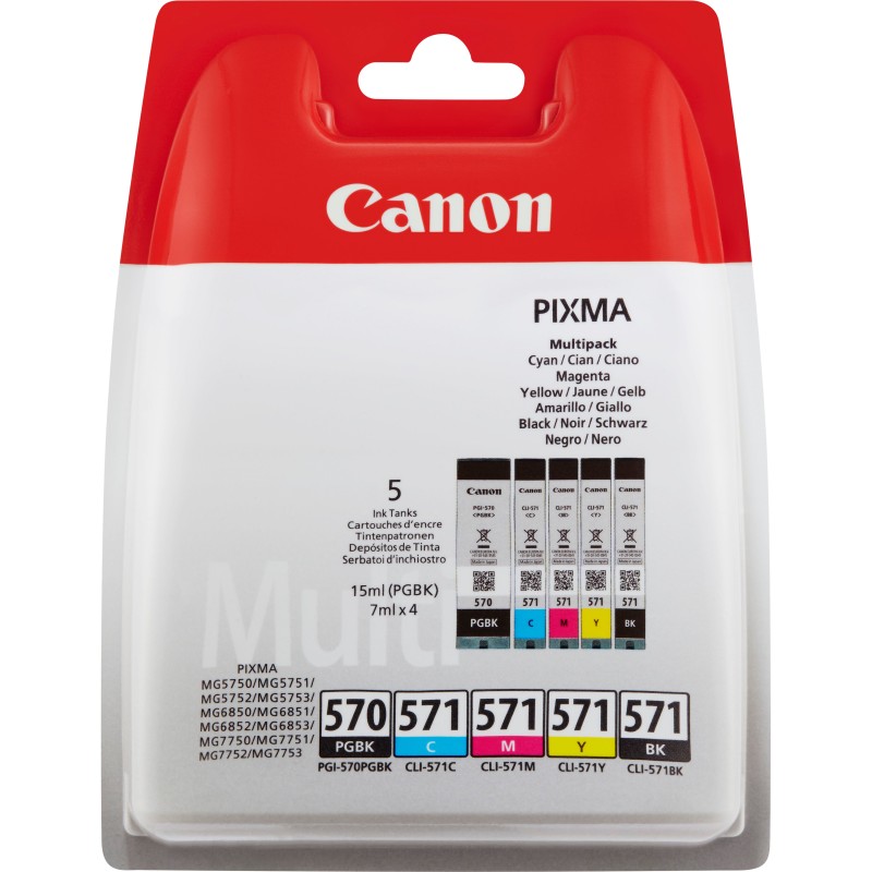 Canon 0372C004 ink cartridge 5 pc(s) Original Standard Yield Photo black, Photo cyan, Black, Photo yellow, Photo magenta