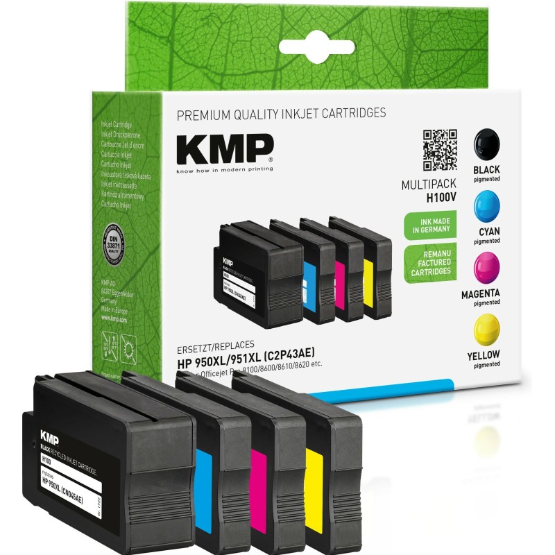 KMP Tintenpatronen Multipack ersetzt HP 950XL + 951XL (C2P43AE)