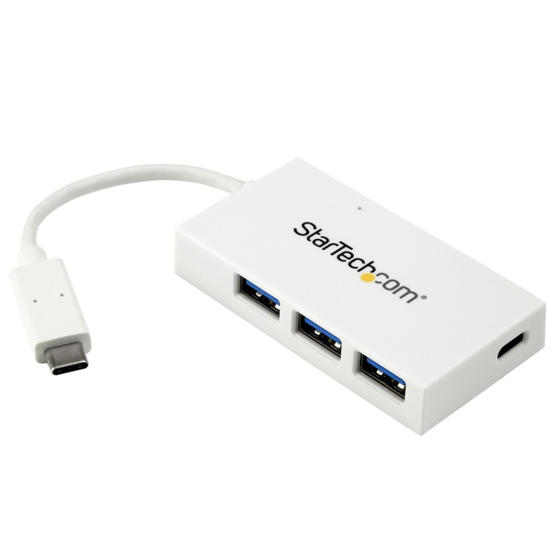 StarTech.com HB30C3A1CFBW interface hub USB 3.2 Gen 1 (3.1 Gen 1) Type-C 5000 Mbit/s White