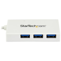 StarTech.com Hub USB-C a 4 porte USB 3.0 - Perno e Concentratore USB Tipo C con 1x USB-C e 3x USB-A - Bianco