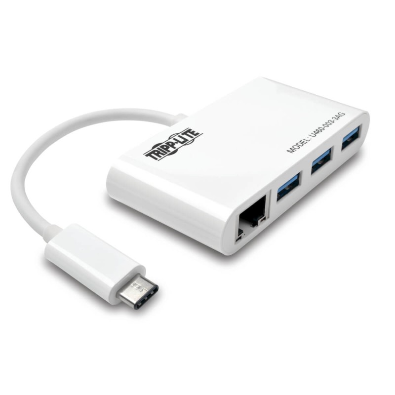 Tripp Lite U460-003-3AG replicatore di porte e docking station per laptop USB 3.2 Gen 1 (3.1 Gen 1) Type-C Bianco