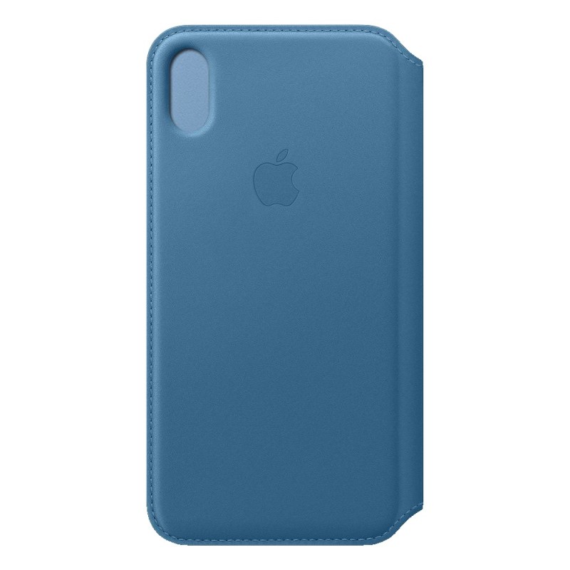 Apple Leder Folio fur iPhone XS Max cape cod Blu