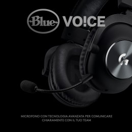 Logitech G PRO x Cuffia Gaming Cablata con Microfono Blue VO!CE, DTS Headphone X 7.1 e Driver PRO-G da 50 mm, 7.1 Surround