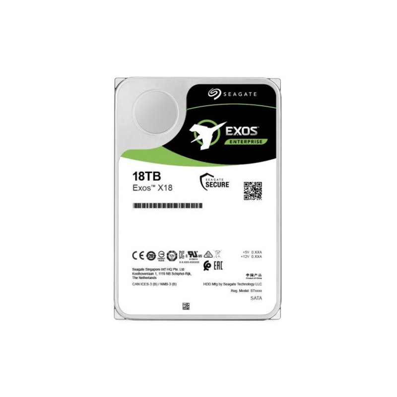 Seagate Exos X18 ST18000NM004J - 18 TB 7200 rpm 256 MB 3,5 Zoll SAS 12Gbit/s