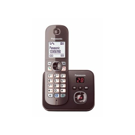 Panasonic KX-TG6821GA telefono Telefono DECT Identificatore di chiamata Marrone