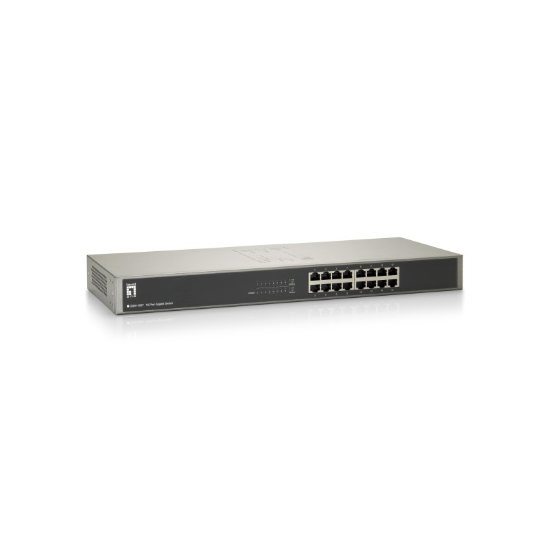 LevelOne GSW-1657 network switch Unmanaged Gigabit Ethernet (10/100/1000) Black, Gray