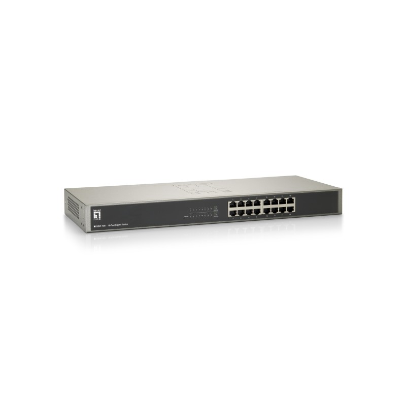 LevelOne GSW-1657 switch di rete Non gestito Gigabit Ethernet (10 100 1000) Nero, Grigio
