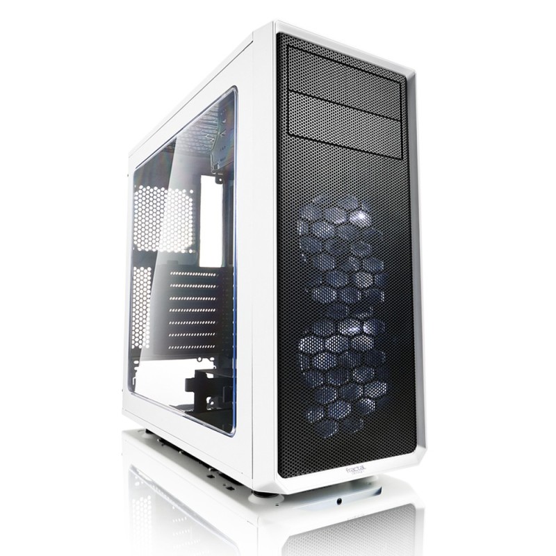 Fractal Design Focus G ATX Gaming Gehäuse con Seitenfenster, Weiß