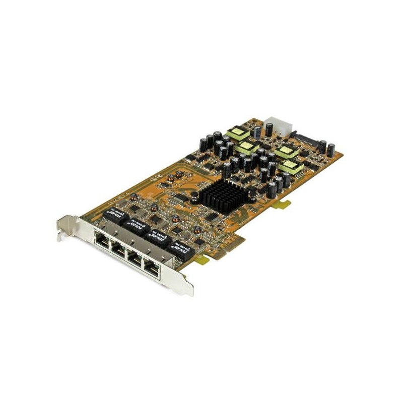 StarTech.com Scheda di rete PCIe Gigabit Power over Ethernet a 4 porte - Adattatore PCI express PSE   POE - NIC