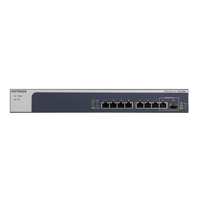 NETGEAR XS508M Unmanaged 10G Ethernet (100/1000/10000) Gray, Silver