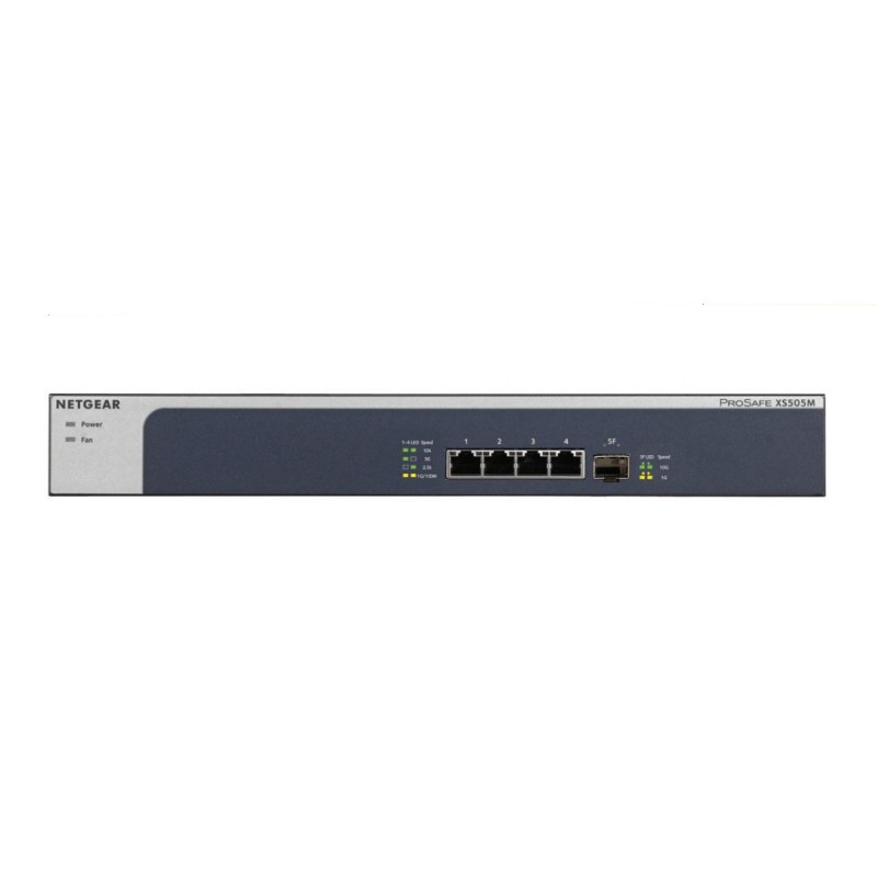 NETGEAR XS505M Unmanaged 10G Ethernet (100/1000/10000) Gray, Silver