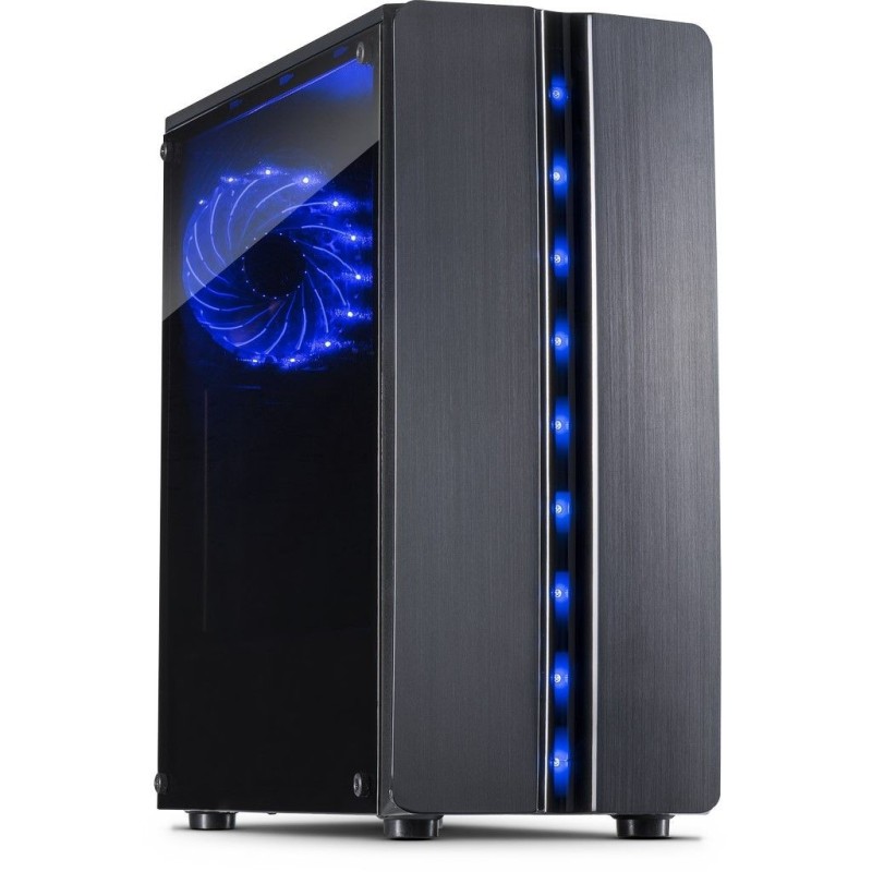 InterTech Theer Midi Tower ATX Gaming Gehäuse Seitenfenster