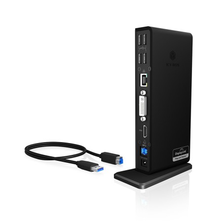 ICY BOX IB-DK2241AC Cablato USB 3.2 Gen 1 (3.1 Gen 1) Type-A Nero