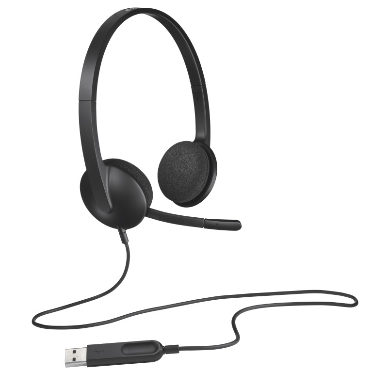 Logitech H340 Headset Wired Head-band Office/Call center USB Type-A Black