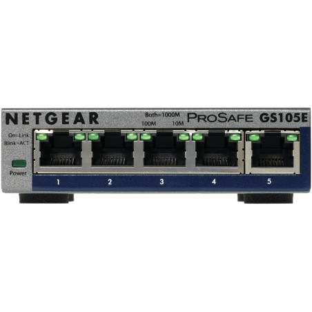 NETGEAR GS105E-200PES switch di rete Gestito L2 L3 Gigabit Ethernet (10 100 1000) Grigio