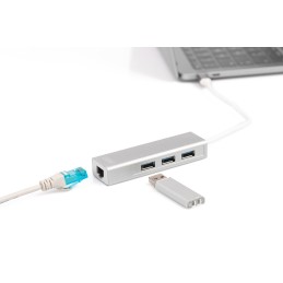 Digitus Hub USB Type-C™ 3.0 con Gigabit Ethernet