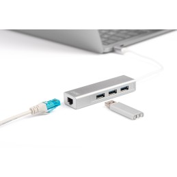 Digitus Hub USB Type-C™ 3.0 con Gigabit Ethernet