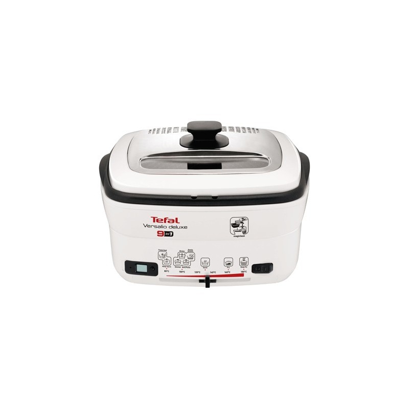 Tefal FR 4950 Multifunktions-Fritteuse Versalio Deluxe 9in1 Weiß/Nero