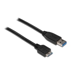 Alcasa USB A - USB Micro B, m - m, 0.5m cavo USB 0,5 m USB 3.2 Gen 1 (3.1 Gen 1) Micro-USB B Nero