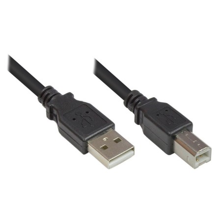 Alcasa 2510-05OFS cavo USB 0,5 m USB 2.0 USB A USB B Nero