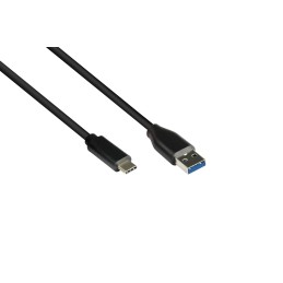 Alcasa GC-M0127 cavo USB 1 m USB 3.2 Gen 1 (3.1 Gen 1) USB A USB C Nero