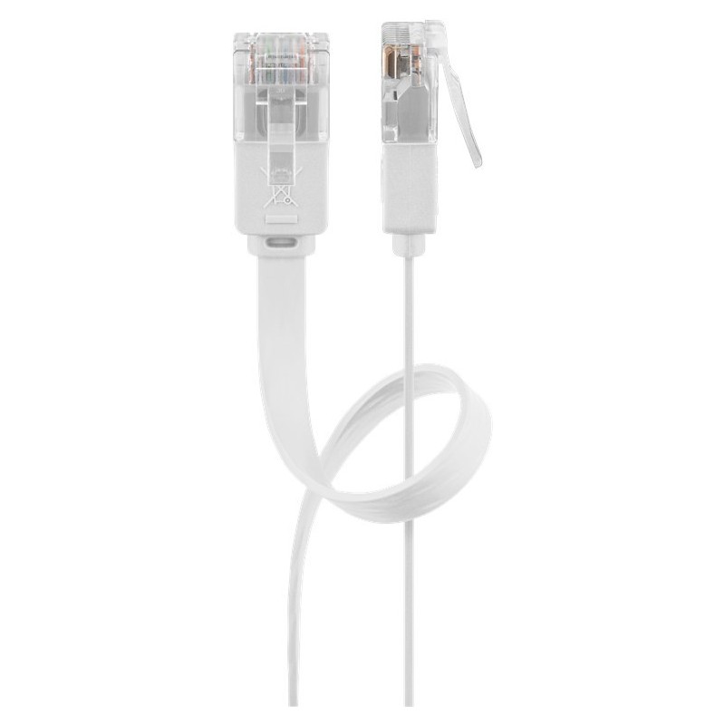 Good Connections Patch Flachband Netzwerkkabel RJ45 CAT6 10m Weiss