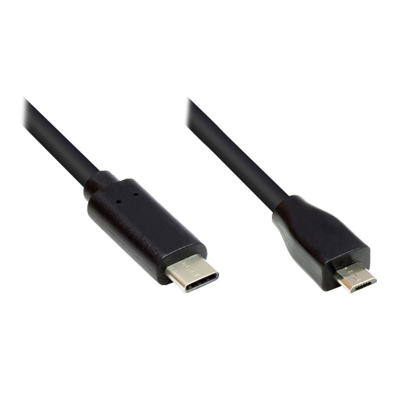 Alcasa GC-M0122 cavo USB 1 m USB 2.0 USB C Micro-USB B Nero