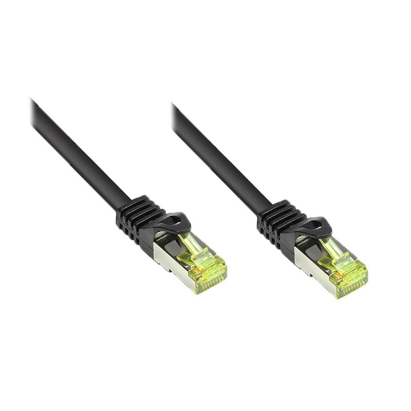 Alcasa 0.15m Cat7 RJ-45 cavo di rete Nero 0,15 m S FTP (S-STP)