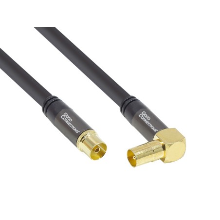 Alcasa GC-M2075 cavo coassiale RG-6 5 m IEC coax Nero