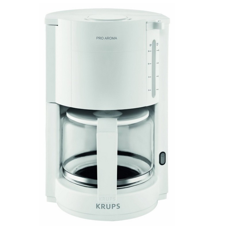 Krups F 309 01 Glas-Kaffeemaschinen Proaroma Bianco Matt