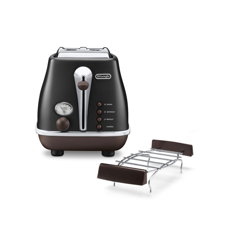 DeLonghi CTOV 2103.BK Icona Vintage Toaster schwarz