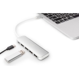 Digitus Hub USB Type-C™ a 4 porte (USB 3.0) + PD