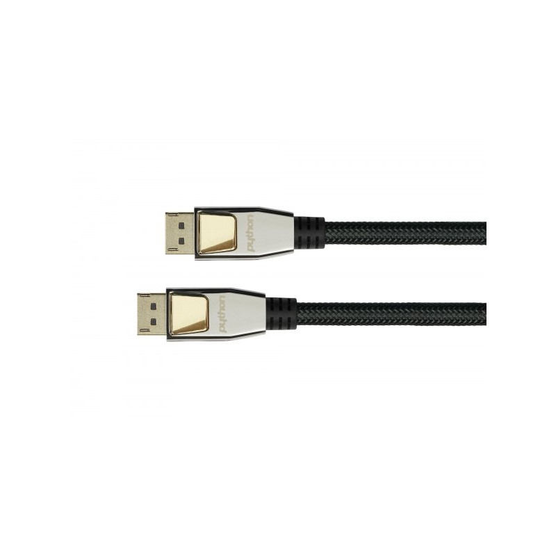 Alcasa PYTHON GC-M0198 10 m DisplayPort Nero, Oro, Argento