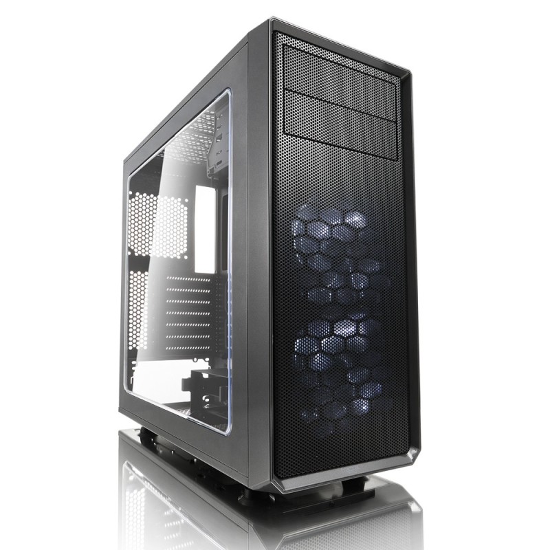 Fractal Design Focus G ATX Gaming Gehäuse mit Seitenfenster, grau