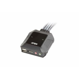 ATEN Switch KVM cavo USB DisplayPort a 2 porte con selettore porta remota
