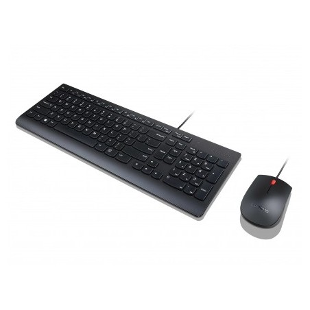 Lenovo 4X30L79897 tastiera Mouse incluso USB QWERTZ Tedesco Nero